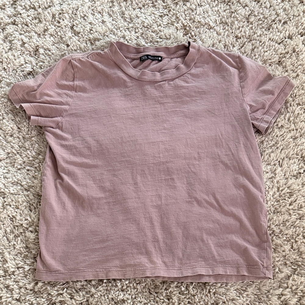 Zara Dusty Pink T-Shirt